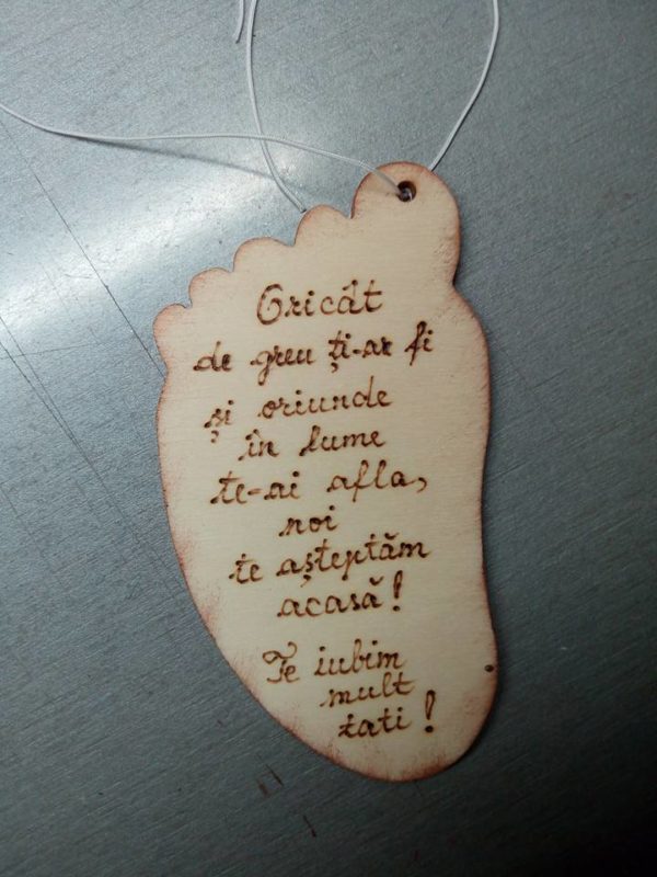 Breloc masina - piciorus cu text - imagine 7