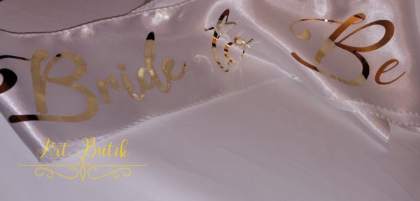 Esarfa mireasa cu sticker Bride to be - imagine 3
