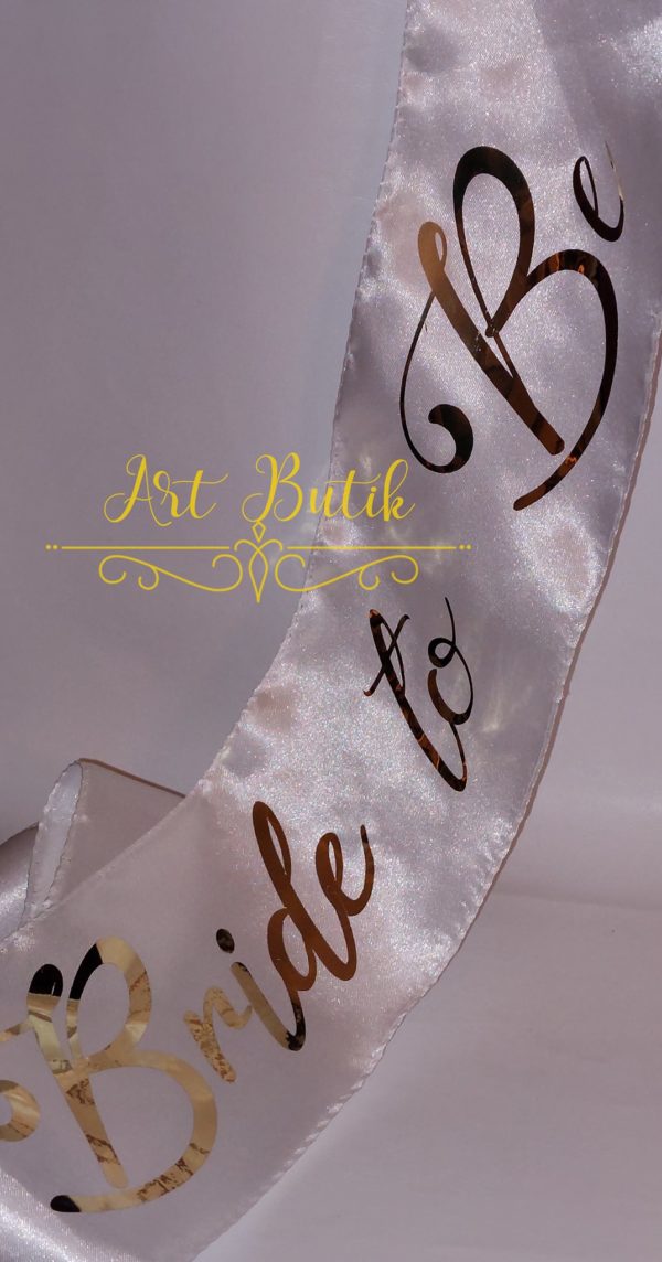 Esarfa mireasa cu sticker Bride to be - imagine 6