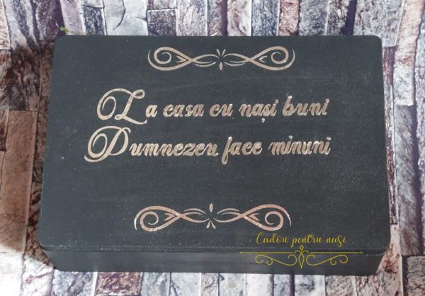 Set cutie eleganta cu pahare, pentru nasi - imagine 8