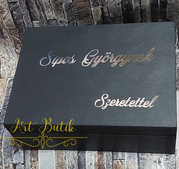 Set cutie eleganta cu pahare, pentru nasi - imagine 7