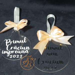 Glob plexiglass primul Craciun