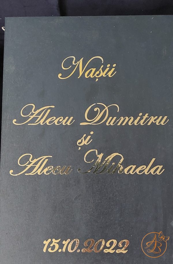 Set cutie eleganta cu pahare, pentru nasi - imagine 10