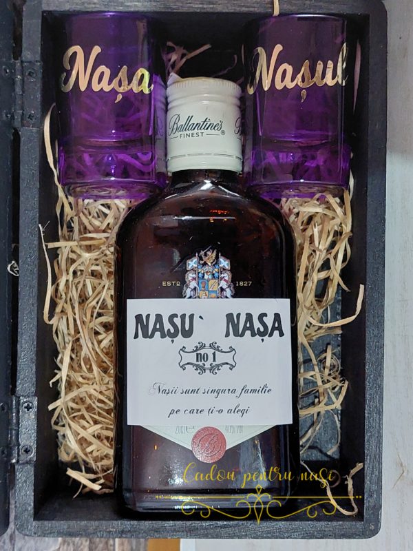 Cutie eleganta mica cu pahare, pentru nasi - imagine 16