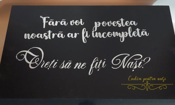 Set cutie eleganta cu pahare, pentru nasi - imagine 25