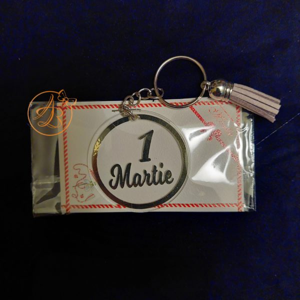 Martisor breloc plexiglas 1 Martie