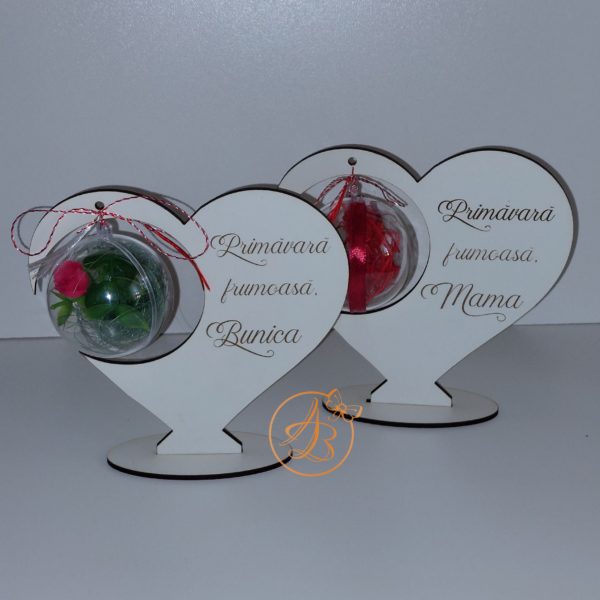 Inimioara cu glob plastic - imagine 3