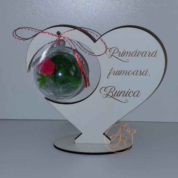 Inimioara cu glob plastic - imagine 2