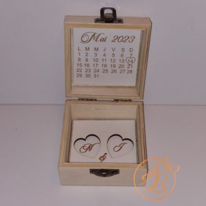 Cutiuta verighete cu calendar