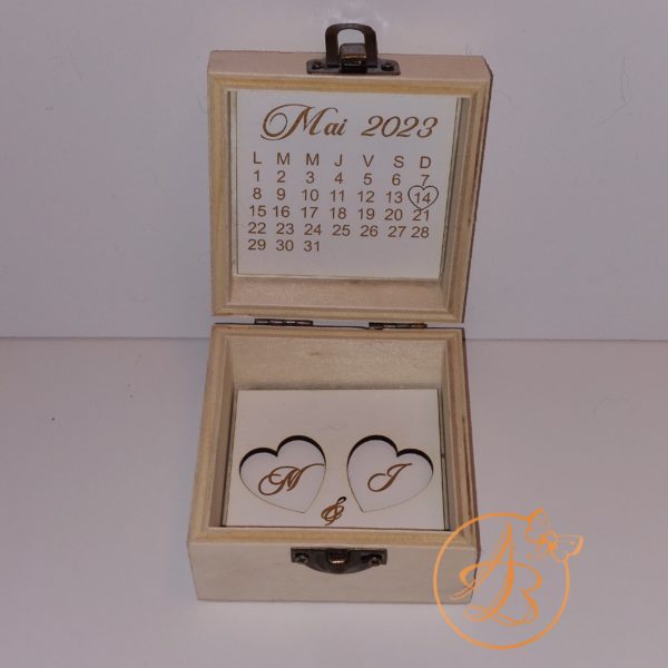 Cutiuta verighete cu calendar