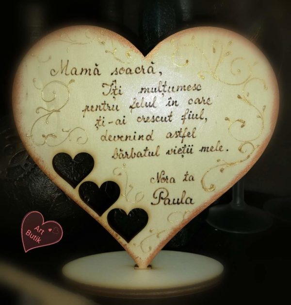 Inima gravata cu suport - imagine 8