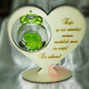Inima cu trandafir de sapun