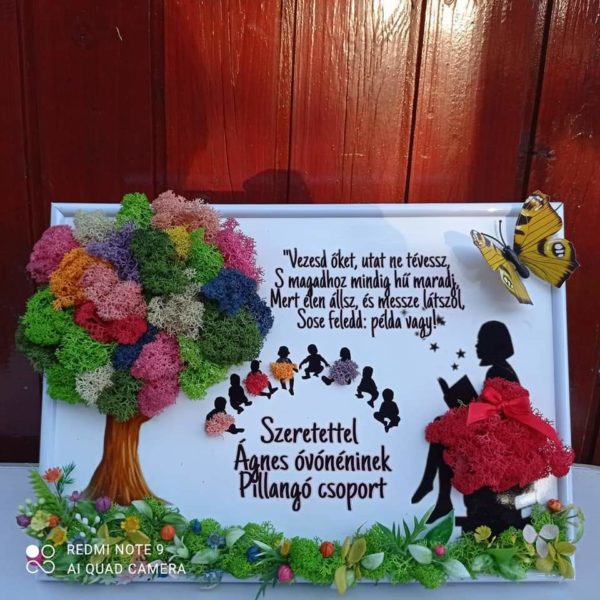 Tablou cu licheni, decorat pentru dascali - imagine 4