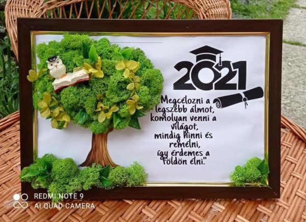 Tablou cu licheni, decorat pentru dascali - imagine 2