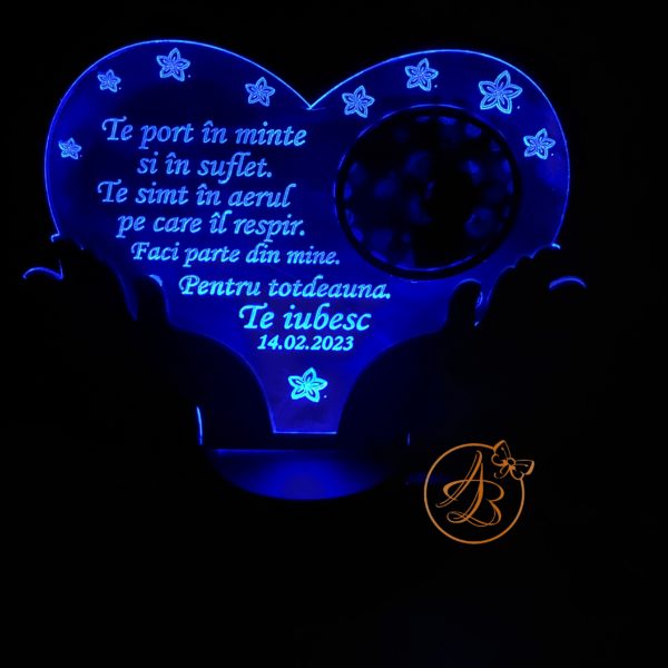 Trofeu inimioara cu leduri pentru indragostiti, Valentine's Day, Dragobete - imagine 5