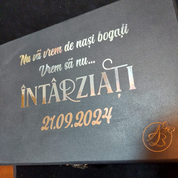 Cutie decorata pentru nasi, cu cesti de cafea - imagine 4
