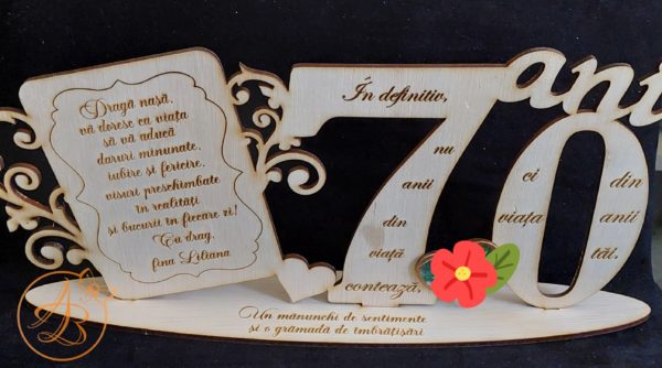 Cifra personalizata cu text gravat - imagine 4