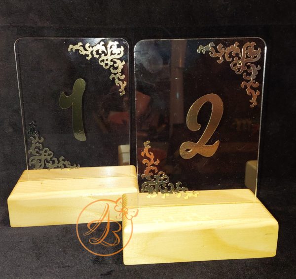 Numere mese plexiglass transparent - imagine 6