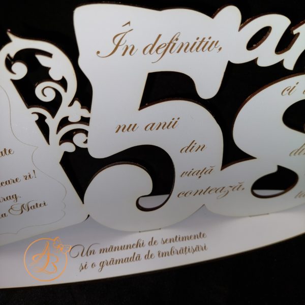 Cifra personalizata cu text gravat - imagine 5