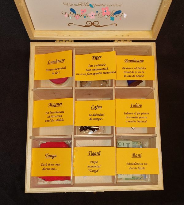 Cutie compartimentata pentru fini, tineri casatoriti, aniversare, cu poza - imagine 7