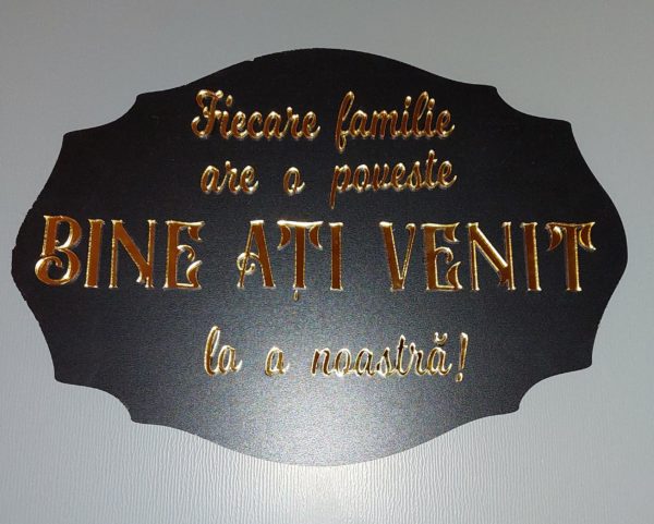 Panou A3 Bine ati venit  cu text auriu - imagine 9