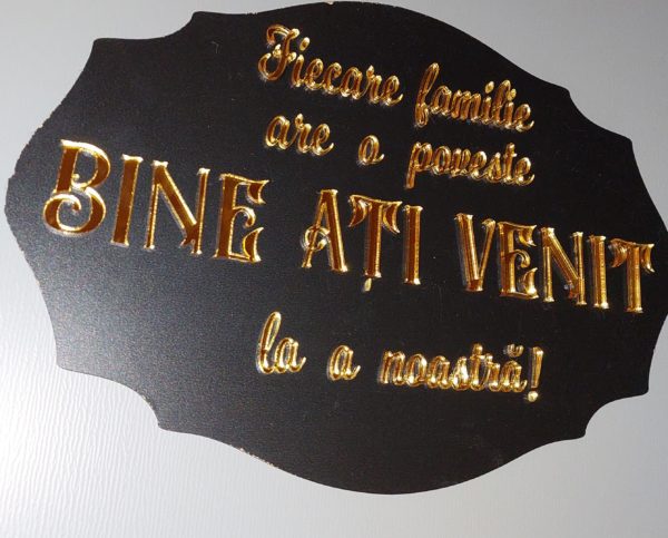 Panou A3 Bine ati venit  cu text auriu - imagine 8