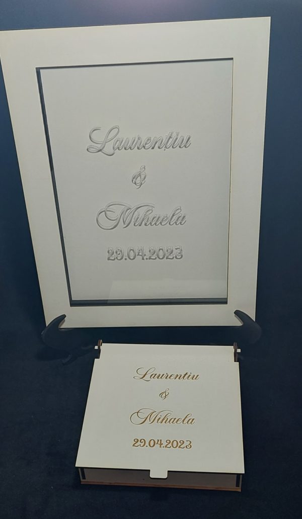 Guest Book plexiglass si cutiuta cu inimioare - imagine 9