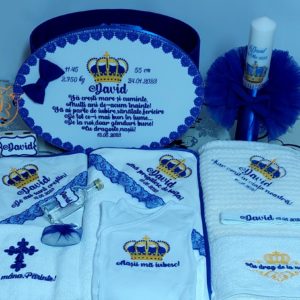 Trusou botez baietel cu coroana