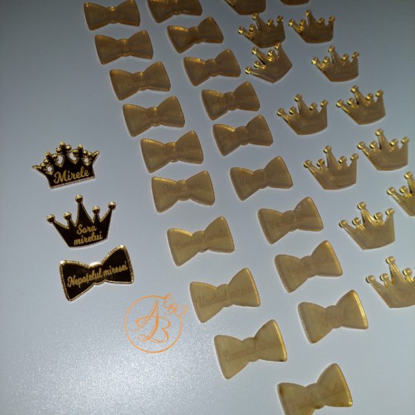 Insigne din oglinda aurie 4cm - imagine 2