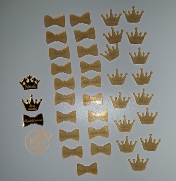 Insigne din oglinda aurie 4cm - imagine 4