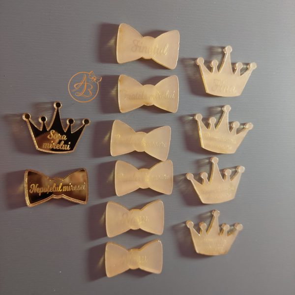 Insigne din oglinda aurie 4cm - imagine 5