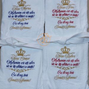 Set 4 halate brodate pentru nasi