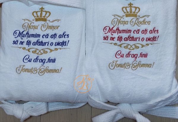 Set 4 halate brodate pentru nasi - imagine 2