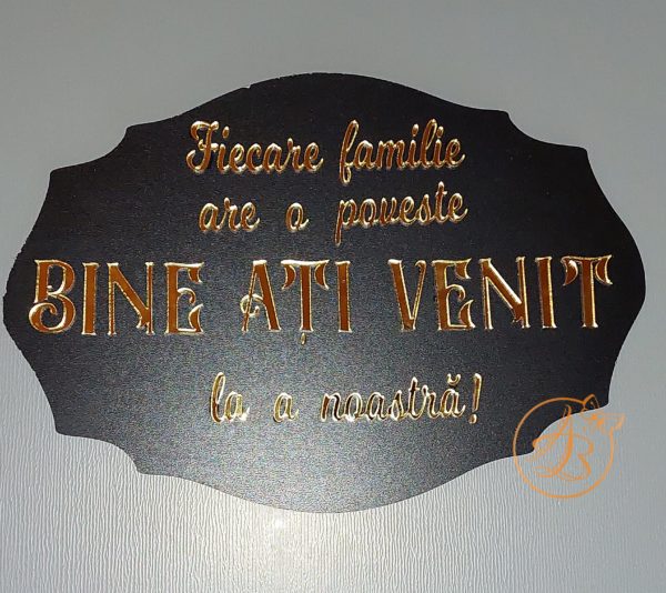 Panou A3 Bine ati venit  cu text auriu - imagine 4
