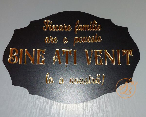 Panou A3 Bine ati venit  cu text auriu - imagine 6