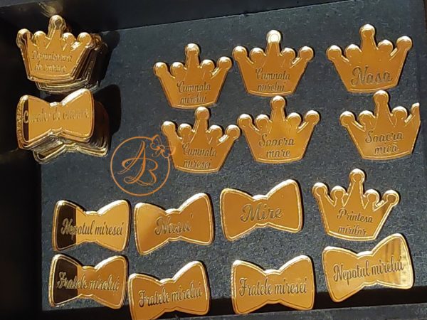 Insigne din oglinda aurie 4cm - imagine 11