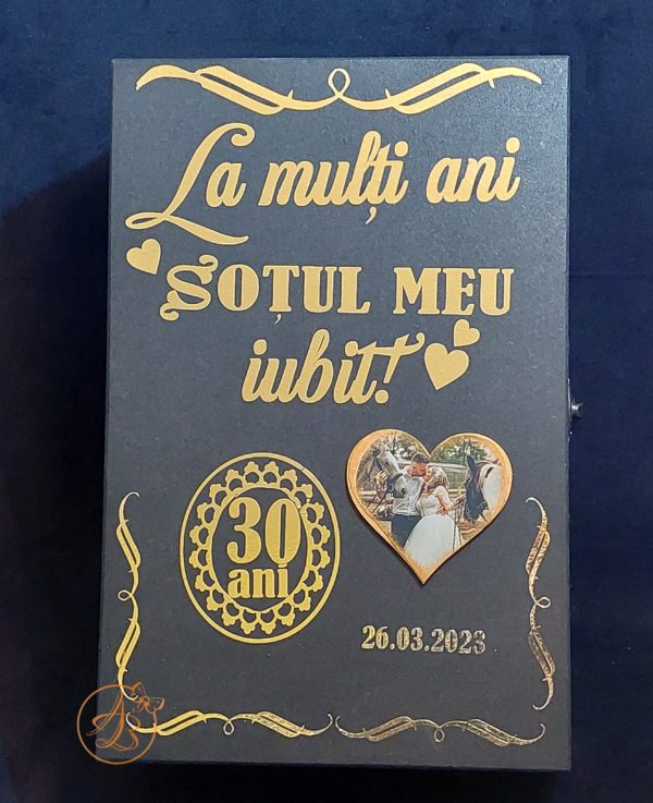 Cutie decorata pentru sot, iubit - imagine 11
