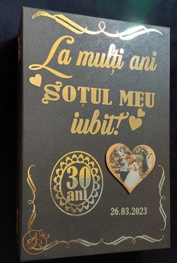 Cutie decorata pentru sot, iubit - imagine 7