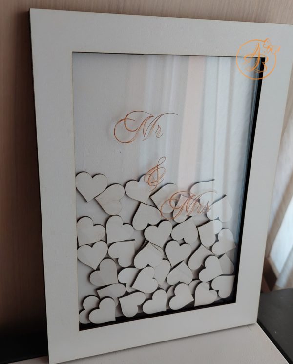 Guest Book plexiglass si cutiuta cu inimioare - imagine 17
