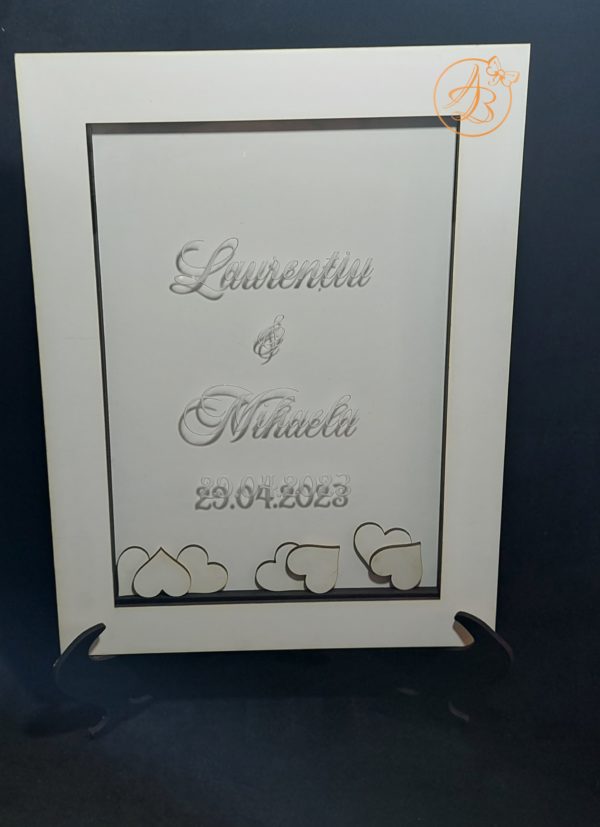 Guest Book plexiglass si cutiuta cu inimioare - imagine 14