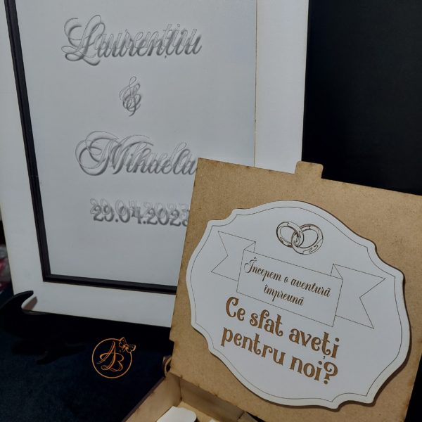 Guest Book plexiglass si cutiuta cu inimioare - imagine 8