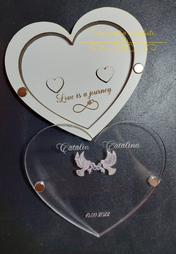 Cutie verighete inima cu capac transparent - imagine 10