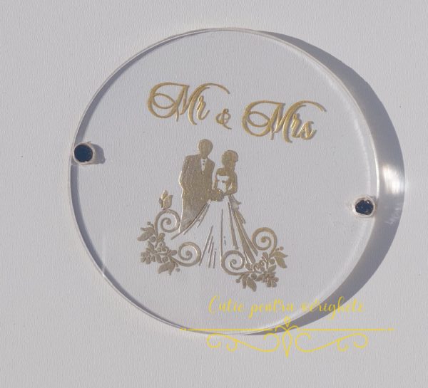 Cutie verighete rotunda cu capac transparent - imagine 3