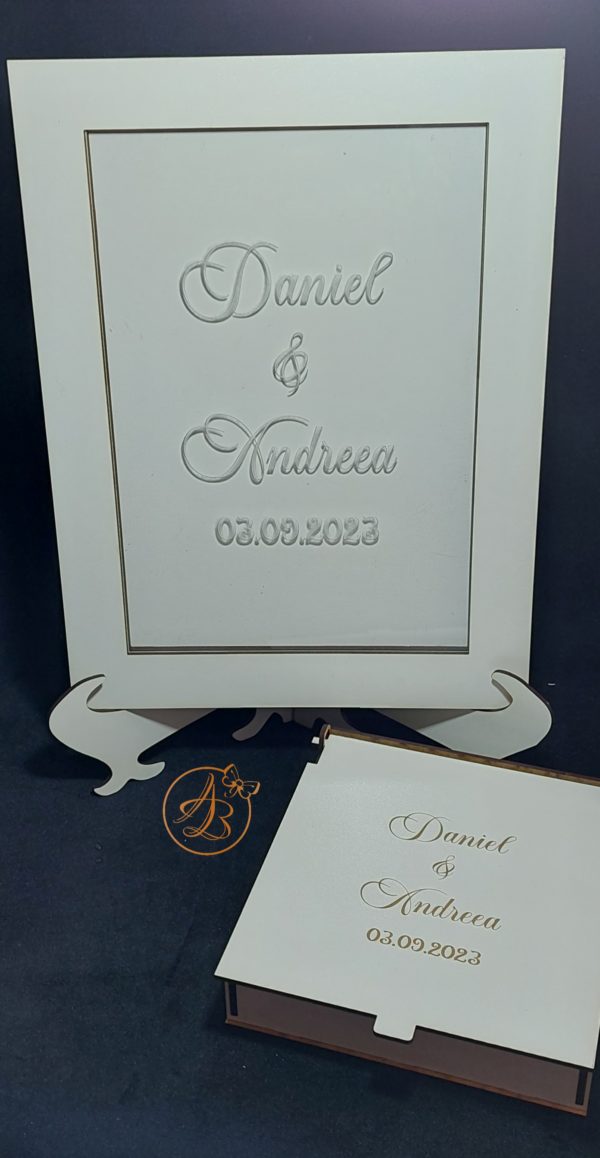 Guest Book plexiglass si cutiuta cu inimioare - imagine 23