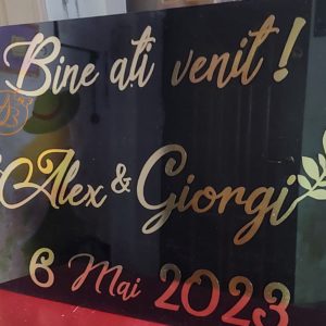 Panou plexiglass negru Bine ati venit