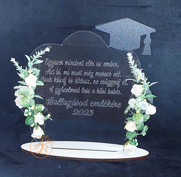 Trofeu decorat cu flori, pentru dascali, sfarsit de an scolar - imagine 8