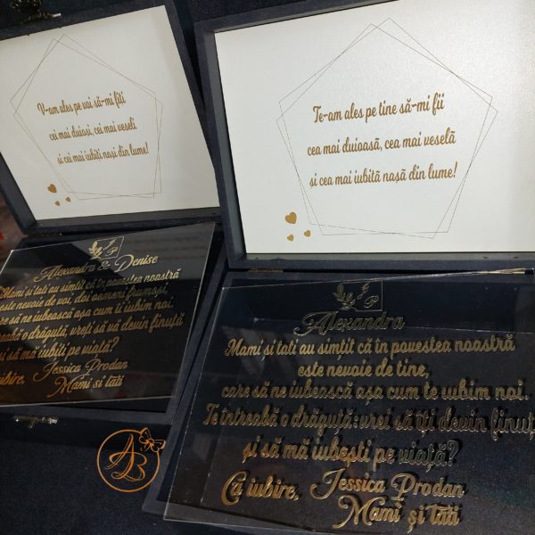 Cutie personalizata pentru nasi cu placa plexiglass - imagine 3