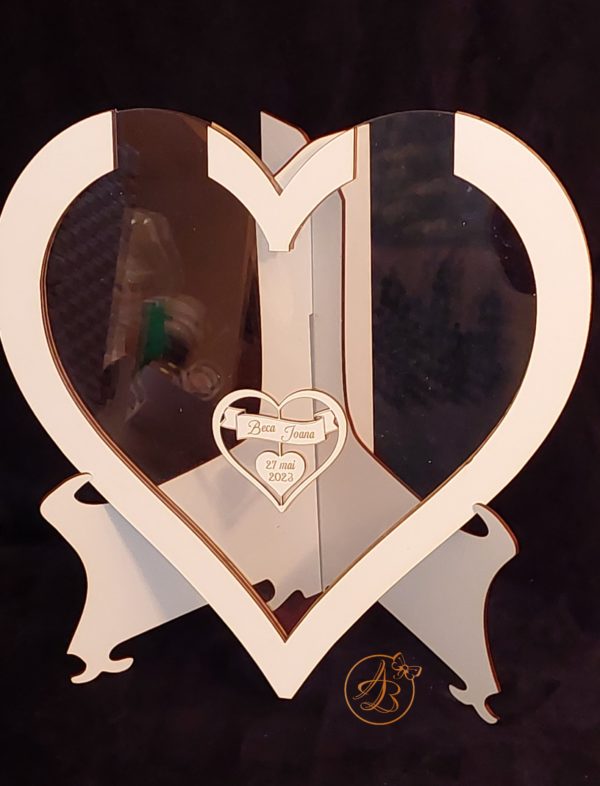 Guest Book plexiglass inimioara si cutiuta personalizata - imagine 4