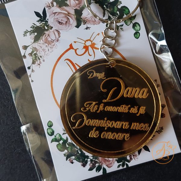 Breloc oglinda pentru domnisoare de onoare