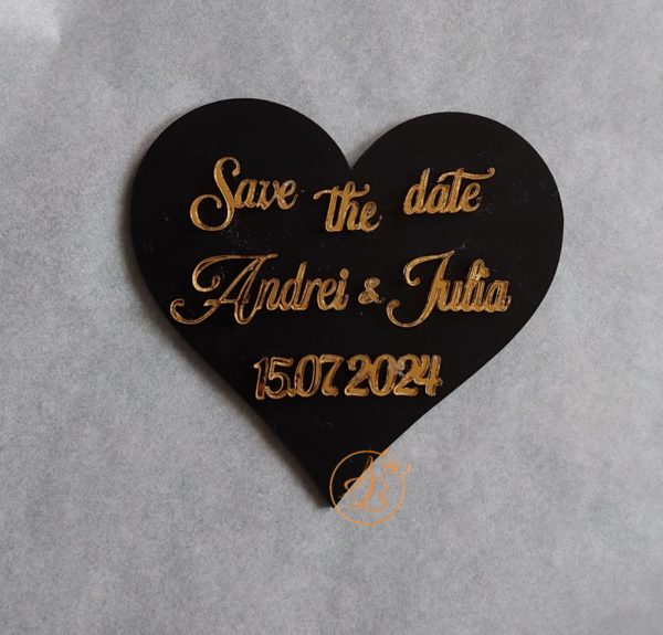 Save the date cu text auriu - imagine 5